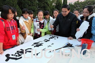 柳城縣書法藝術進校園 組織文化藝術交流活動